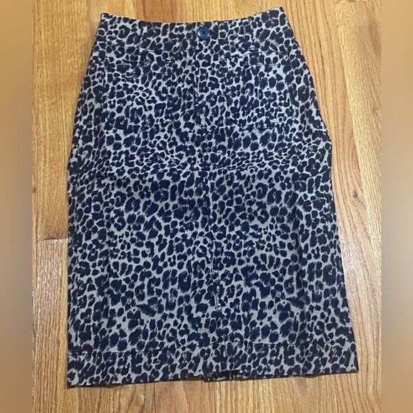 15 ANTHROPOLOGIE Maeve The Colette Skirt Size XXS Tan Brown Leopard Print - Picture 4 of 9